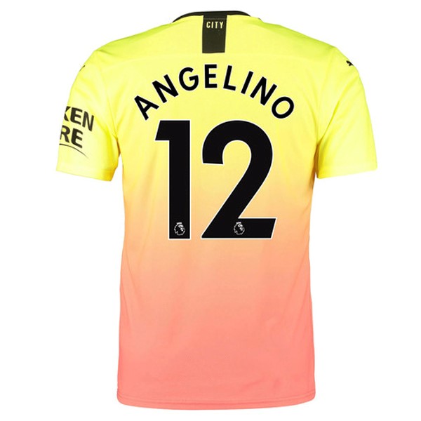 Camiseta Manchester City NO.12 Angelino Tercera 2019-2020 Naranja